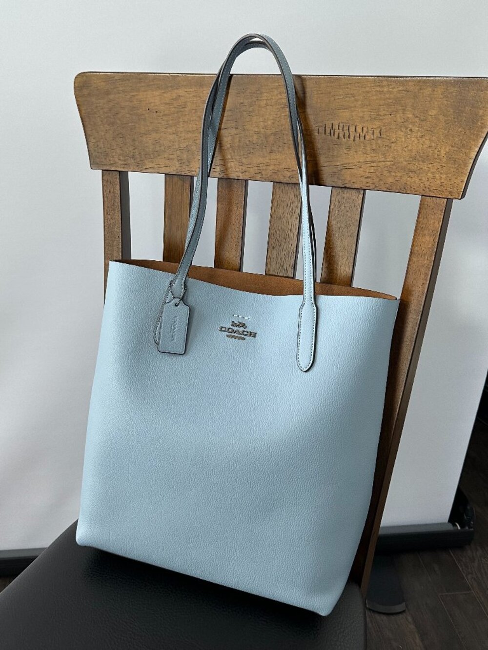 Coach Thea Light Blue Pebble Leather Tote Bag Style #M2339-CP037